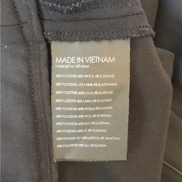 Club Monaco High Rise Wool Blend Wide leg Cropped Pant - Picture 9 of 9